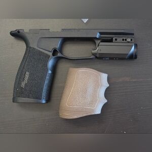 Sig Sauer P365 X Macro OEM Grip module, FCU pin, rubber wrapper, Tactical Light